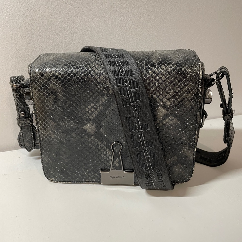 Off-White Python Bag Black/Grey